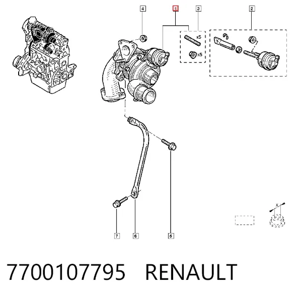 Турбіна 7700107795 Renault (RVI)