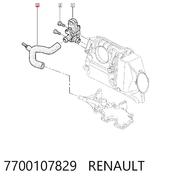 Патрубок термостата 7700107829 Renault (RVI)