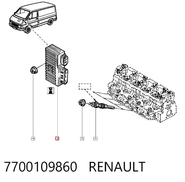 Реле свічок накалу 7700109860 Renault (RVI)