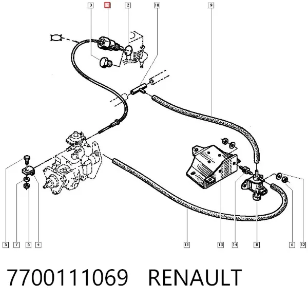 Датчик холостого ходу 7700111069 Renault (RVI)