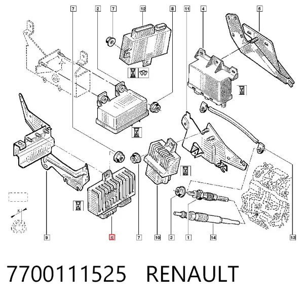 Реле свічок накалу 7700111525 Renault (RVI)