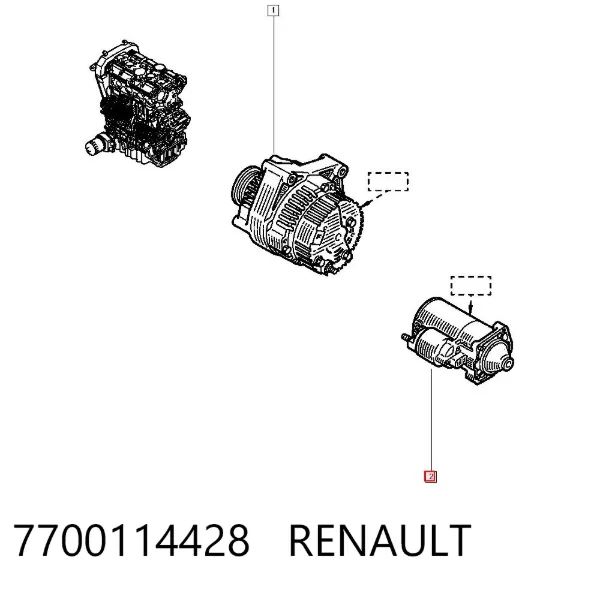 Стартер 7700114428 Renault (RVI)