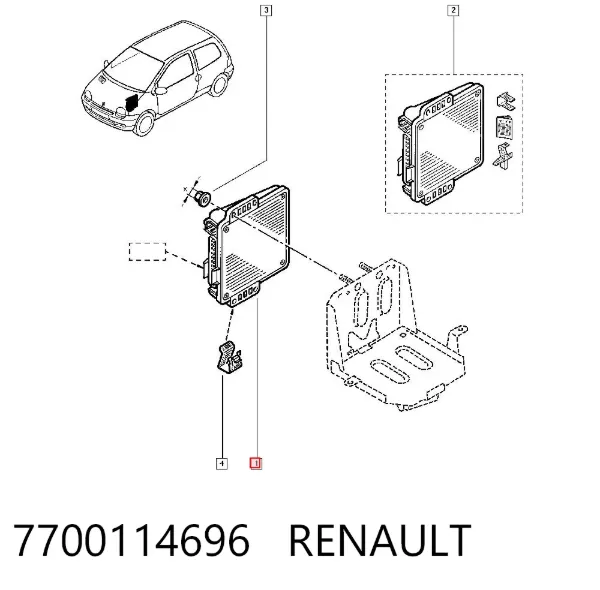 Електронний блок керування двигуном 7700114696 Renault (RVI)