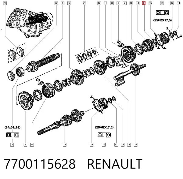  7700115628 Renault (RVI)