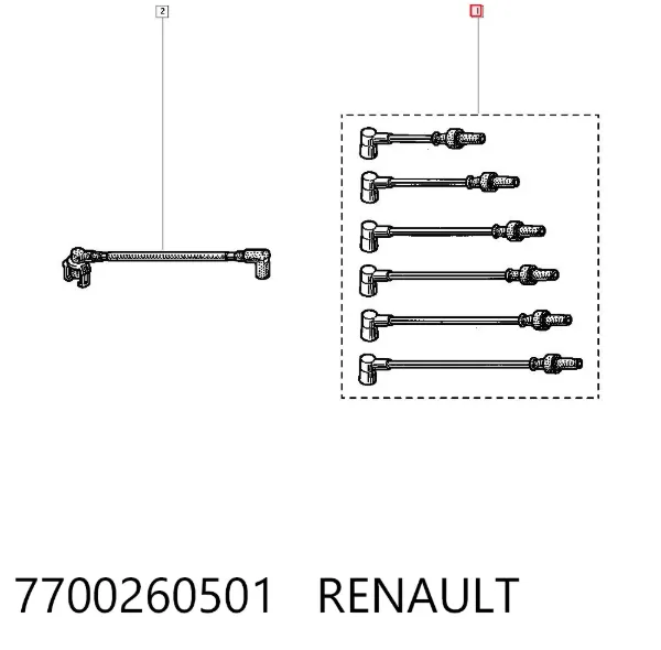 Високовольтні дроти 7700260501 Renault (RVI)
