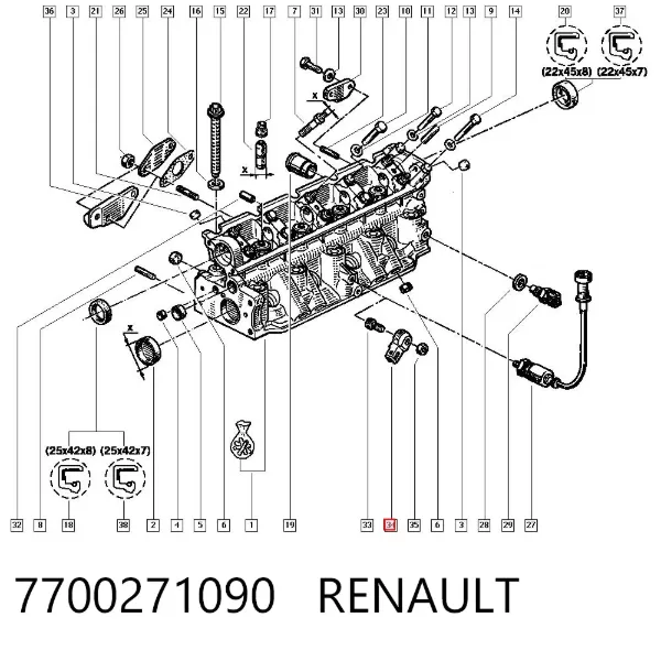 Датчик детонації 7700271090 Renault (RVI)