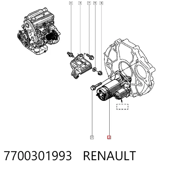 Стартер 7700301993 Renault (RVI)