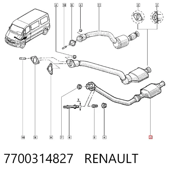 Каталізатор 7700314827 Renault (RVI)