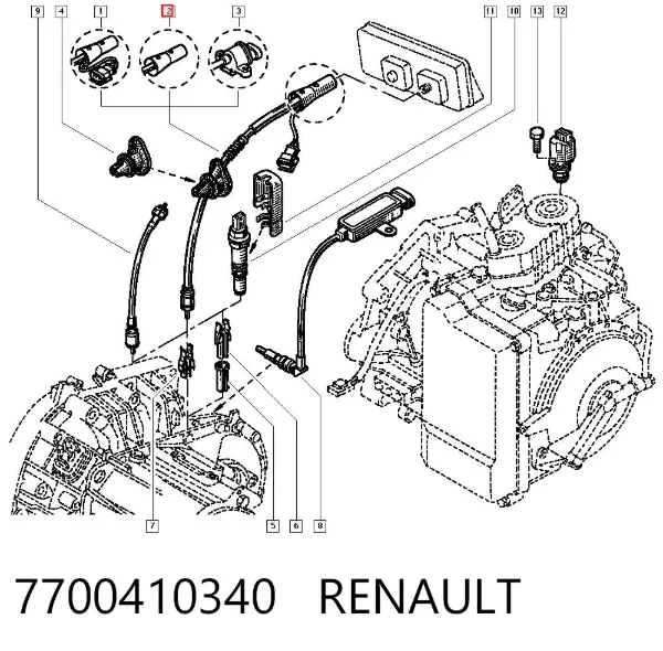 Трос спідометра 7700410340 Renault (RVI)