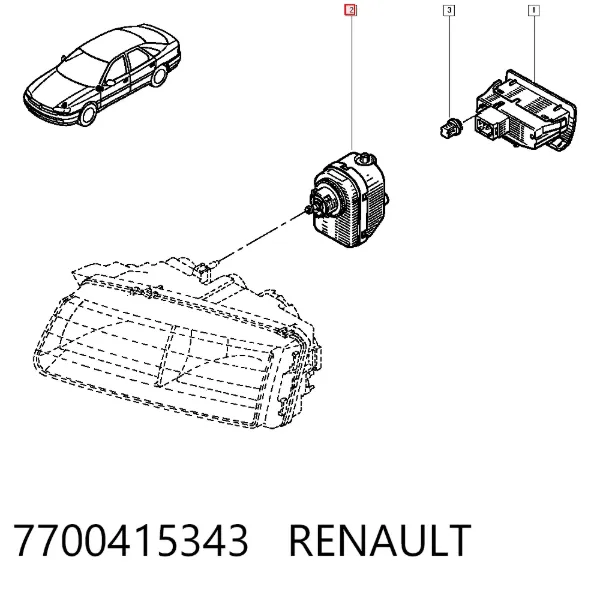 Коректор фар 7700415343 Renault (RVI)