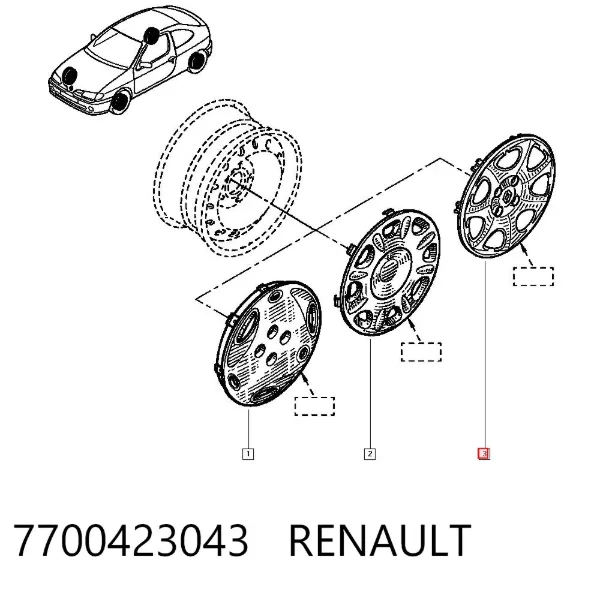 Ковпаки 7700423043 Renault (RVI)