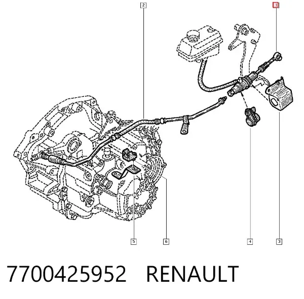 Головний циліндр зчеплення 7700425952 Renault (RVI)