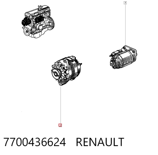 Генератор 7700436624 Renault (RVI)