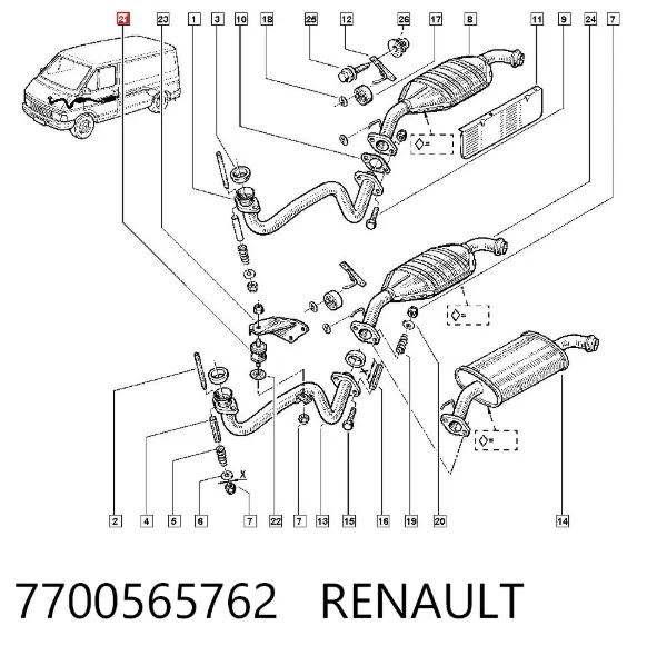 Подушка глушника 7700565762 Renault (RVI)