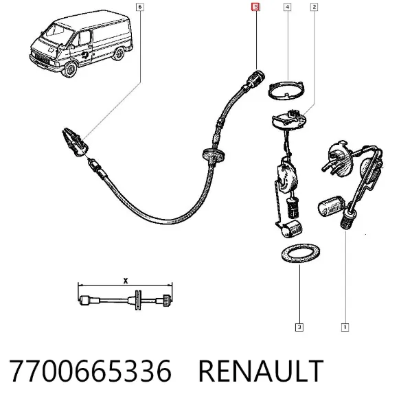 Трос спідометра 7700665336 Renault (RVI)
