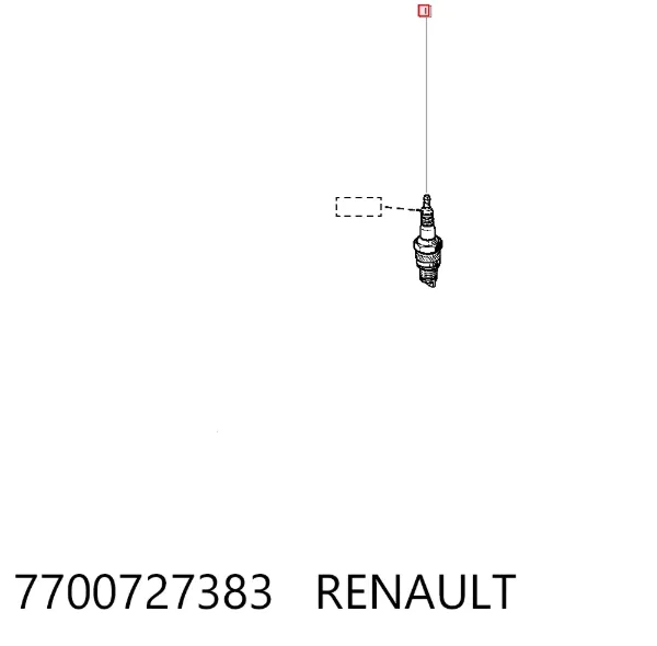 Свічки запалювання 7700727383 Renault (RVI)