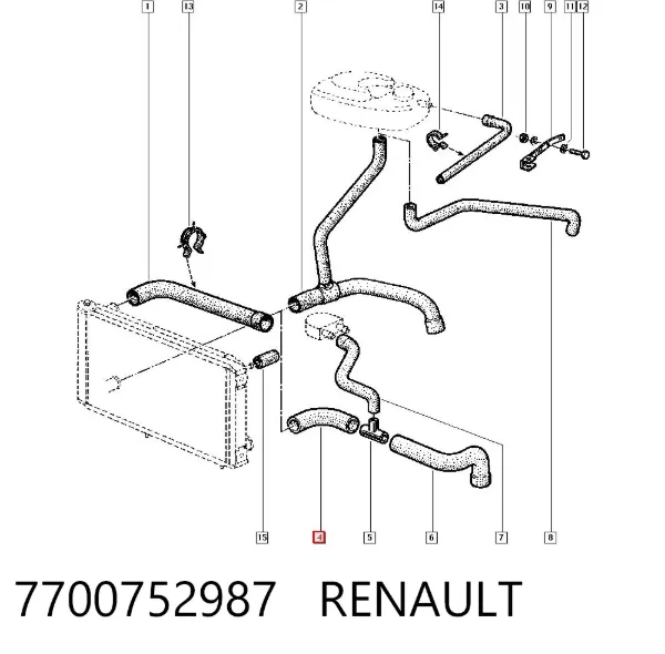 Гальмівні шланги передні 7700752987 Renault (RVI)