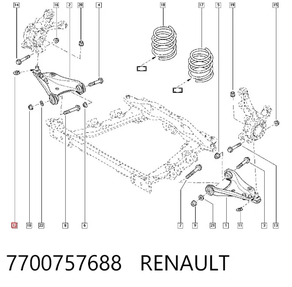 Захист кульової опори 7700757688 Renault (RVI)