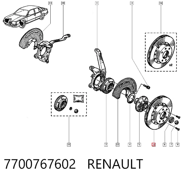 Гальмівні диски передні 7700767602 Renault (RVI)