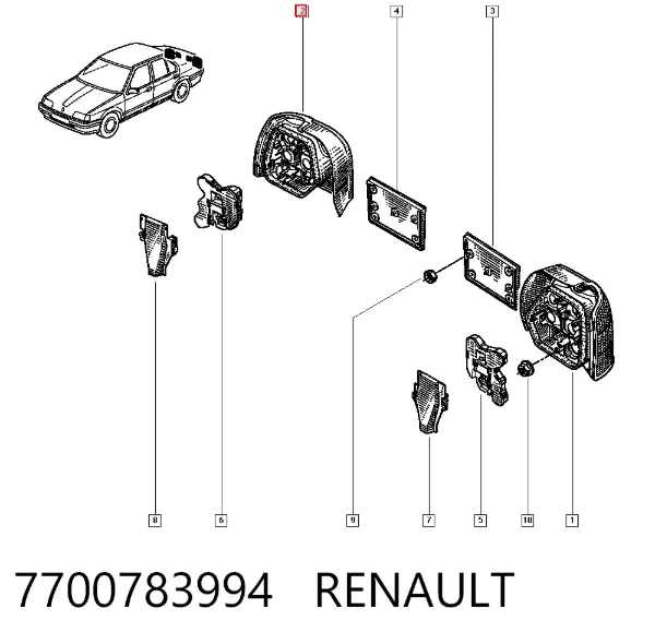 Задня права фара 7700783994 Renault (RVI)