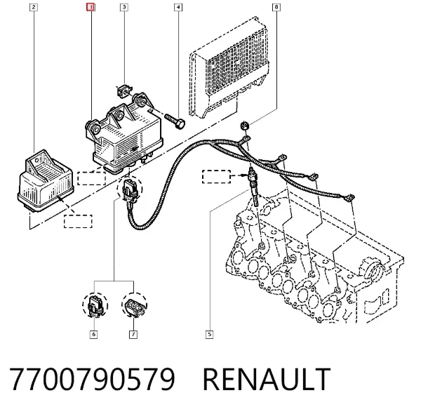 Реле свічок накалу 7700790579 Renault (RVI)