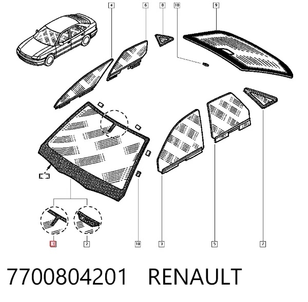 Лобове скло Renault Safrane I