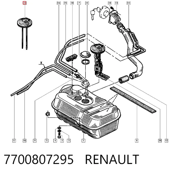 Бензонасос 7700807295 Renault (RVI)