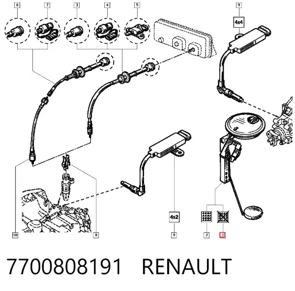 Датчик рівня палива 7700808191 Renault (RVI)