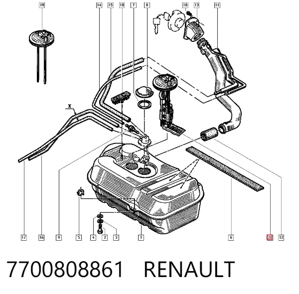 Бензонасос 7700808861 Renault (RVI)