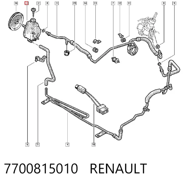 Насос ГУР 7700815010 Renault (RVI)