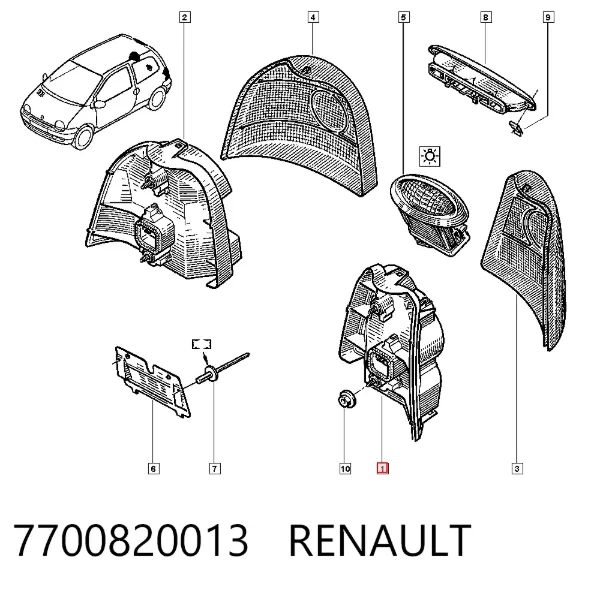 Лівий стоп Renault Twingo I