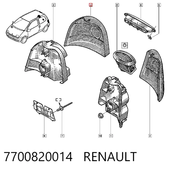 Задня права фара Renault Twingo I