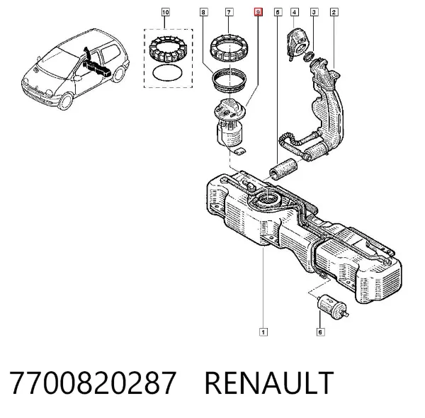 Бензонасос 7700820287 Renault (RVI)