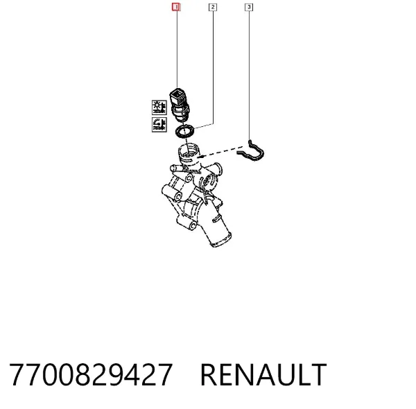 Датчик температури охолоджуючої рідини 7700829427 Renault (RVI)