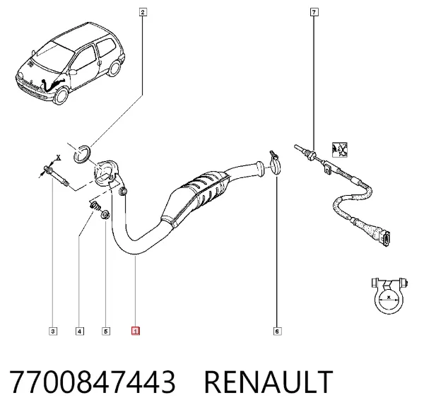 Каталізатор 7700847443 Renault (RVI)