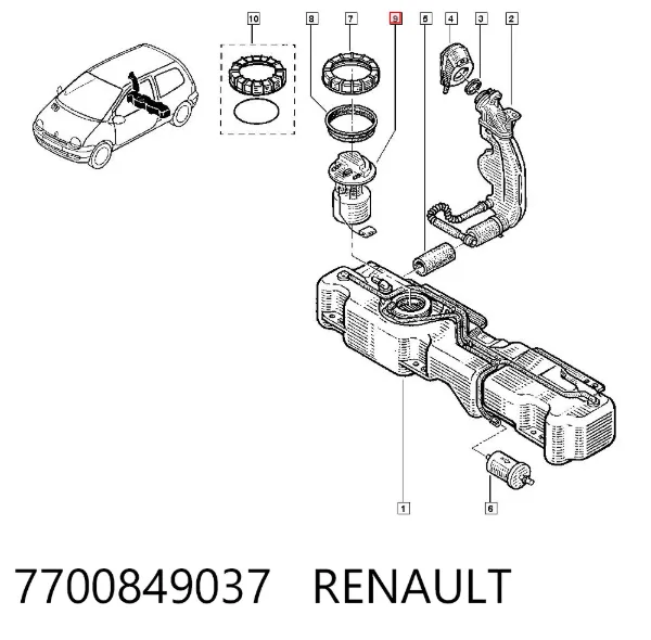 Бензонасос 7700849037 Renault (RVI)