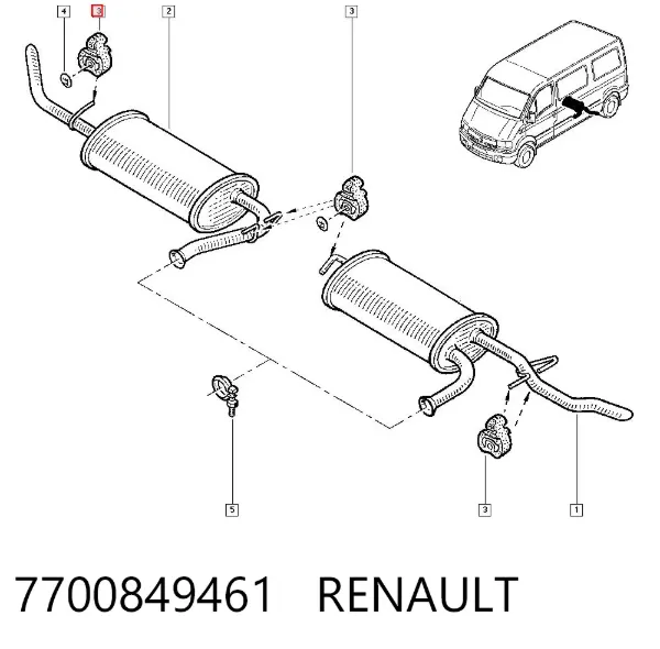 Подушка глушника 7700849461 Renault (RVI)