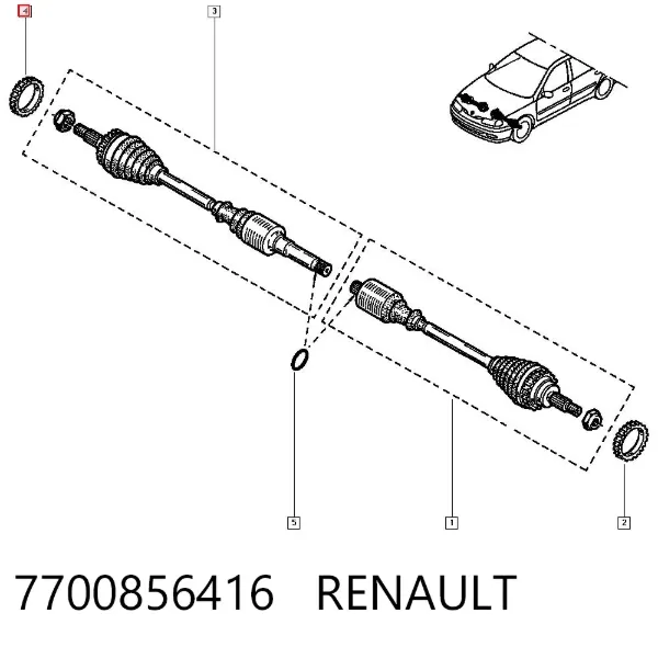 Кільце АБС (ABS) 7700856416 Renault (RVI)