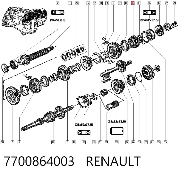 7700864003 Renault (RVI)