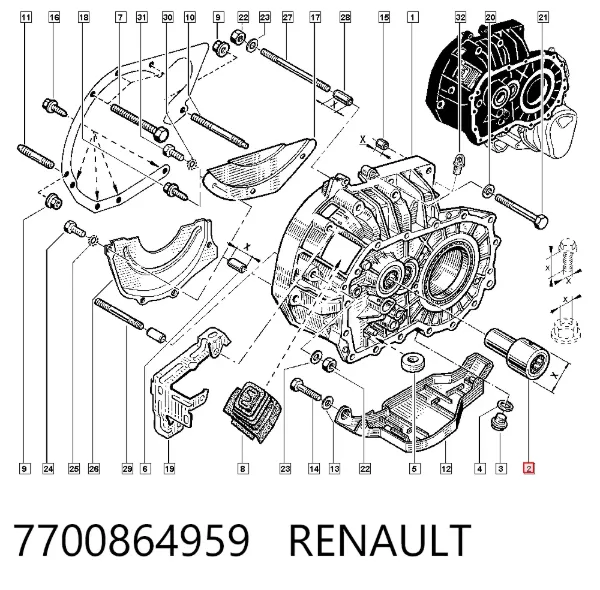 Направляюча первинного валу КПП 7700864959 Renault (RVI)