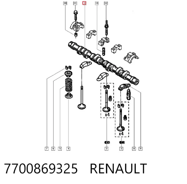 Розподільний вал 7700869325 Renault (RVI)