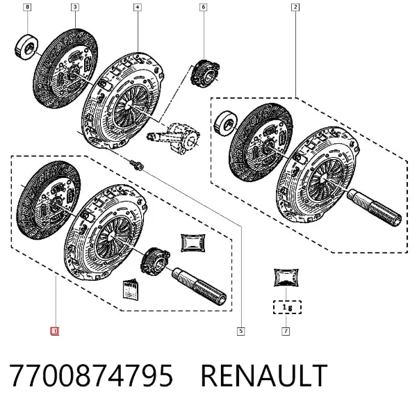 Вижимний підшипник 7700874795 Renault (RVI)