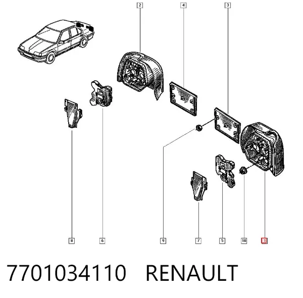 Лівий стоп 7701034110 Renault (RVI)