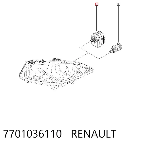 Коректор фар 7701036110 Renault (RVI)