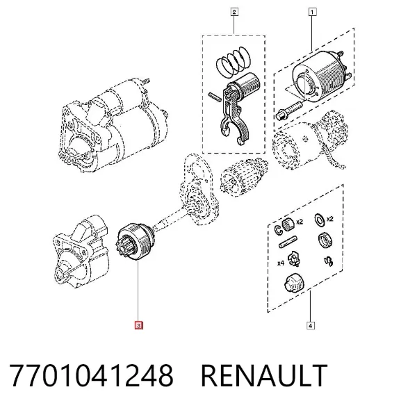 Бендикс стартера 7701041248 Renault (RVI)