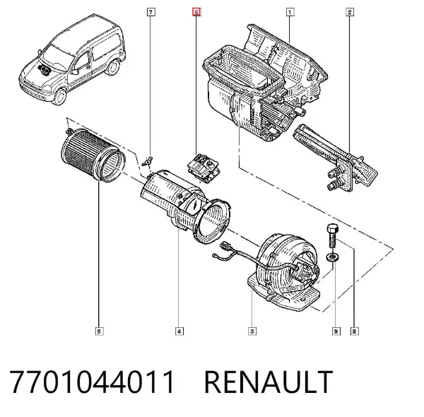 Резистор пічки 7701044011 Renault (RVI)