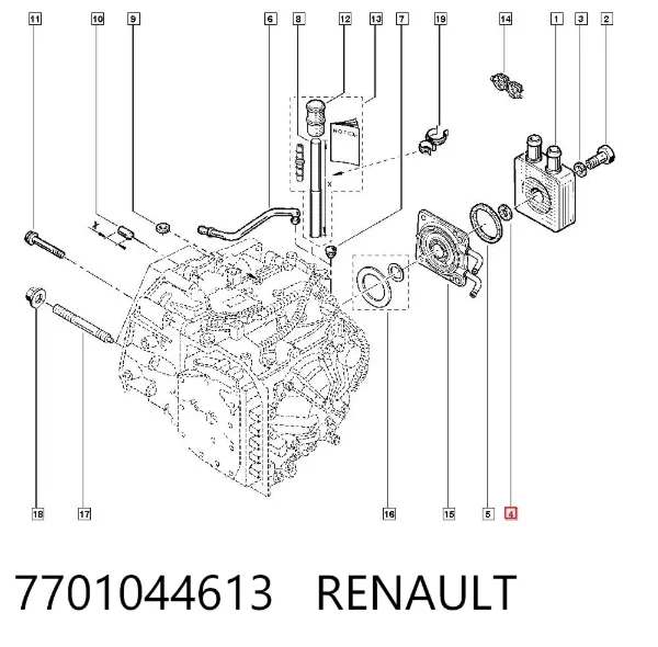 Прокладка масляного насосу АКПП 7701044613 Renault (RVI)
