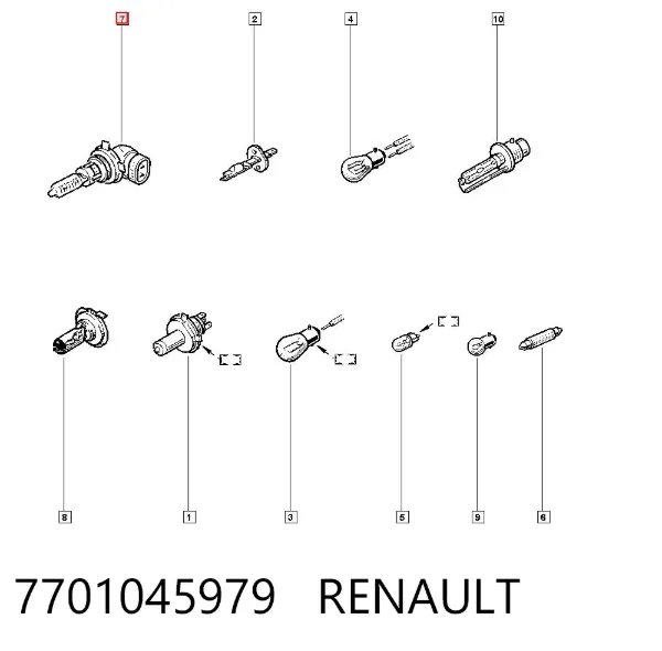 Лампочка галогенна 7701045979 Renault (RVI)