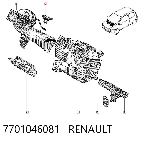 Резистор пічки Renault Twingo I