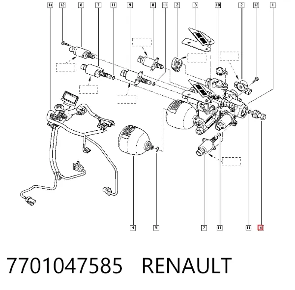 Клапан тиску масла КПП 7701047585 Renault (RVI)